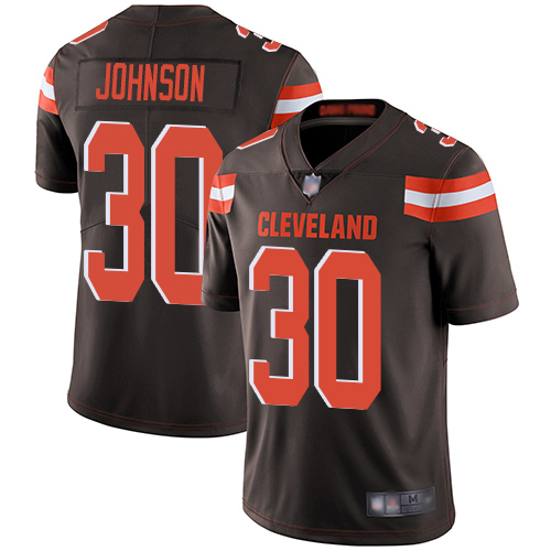 Cleveland Browns D Ernest Johnson Men Brown Limited Jersey #30 NFL Football Home Vapor Untouchable